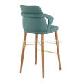 Italian light luxury light green bar chair